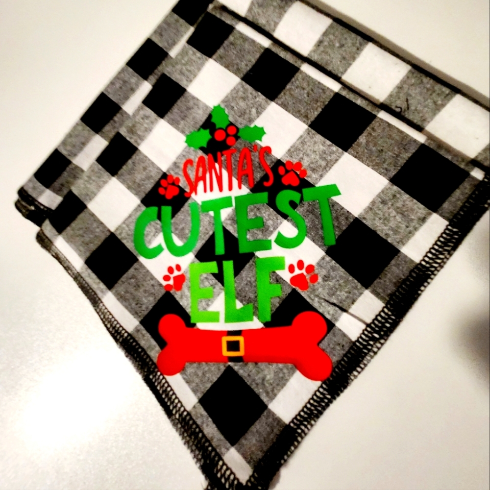Santa's cutest elf dog bandana